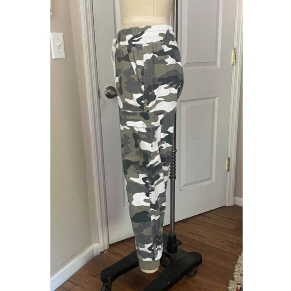 STREETWEAR SOCIETY Camo Camouflage High-Waist cargo Jogger baller Pants *SMALL* - Picture 3 of 5
